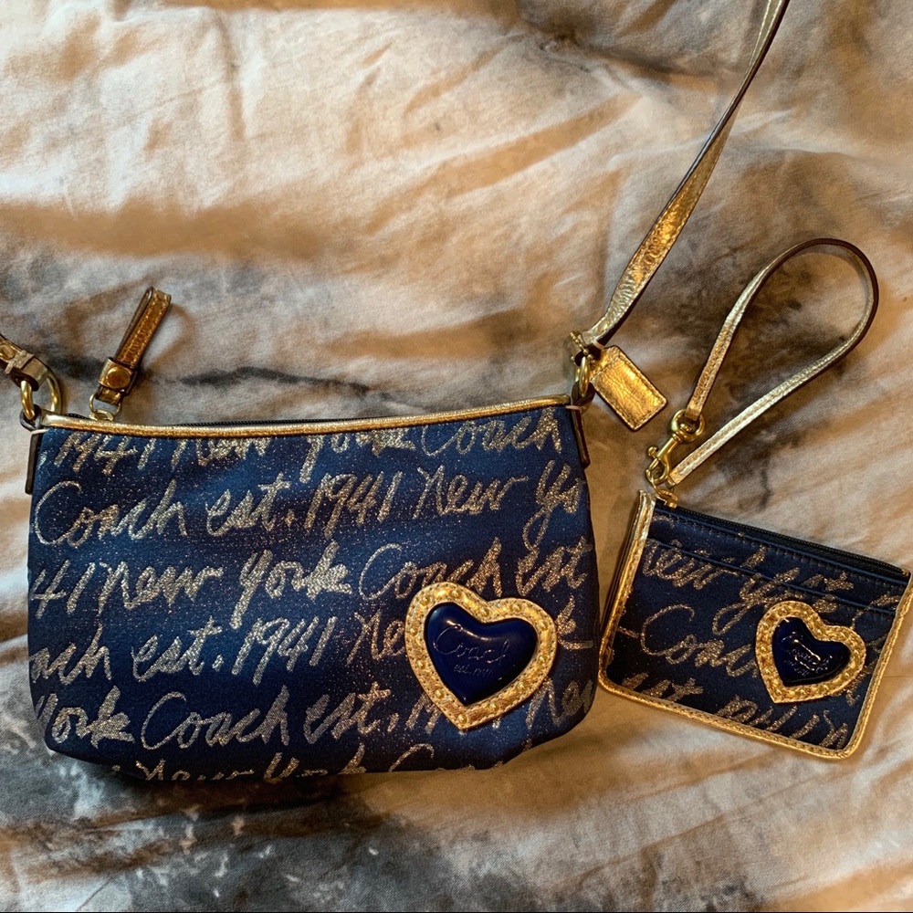 Coach cross body and small wallet